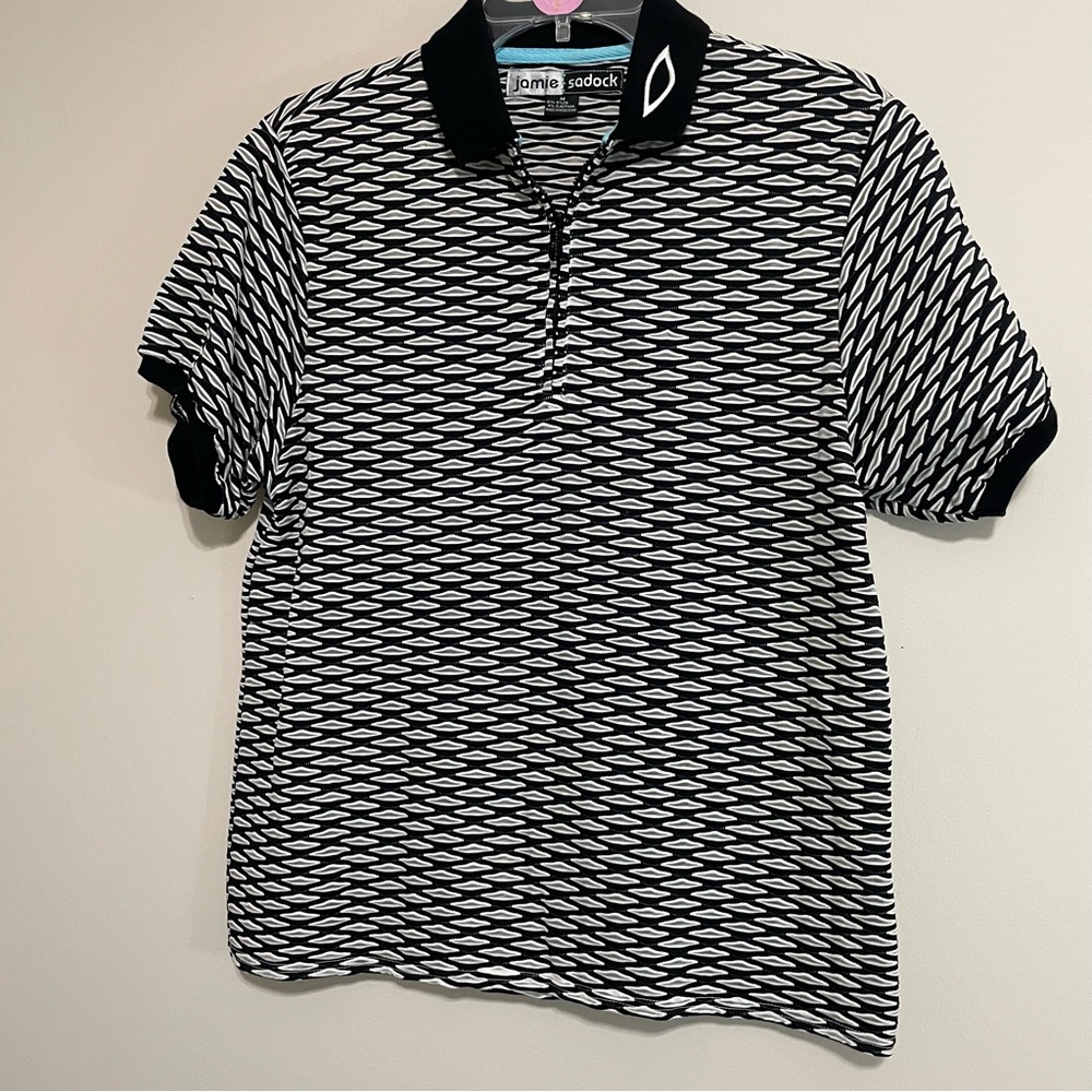 Jamie Sadock Black and Gray Golf Shirt~   
Size‎ medium ~Athletic & Active Wear